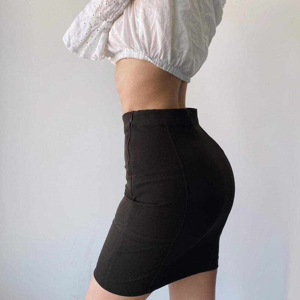 Vintage 90’s Versace Cocoa Brown Skirt